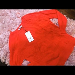 Zara Knit bright red soft thin sweater